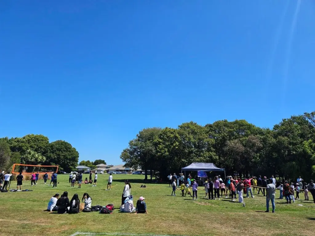 People of Nepalese Background enjoying sports day in Christchurch